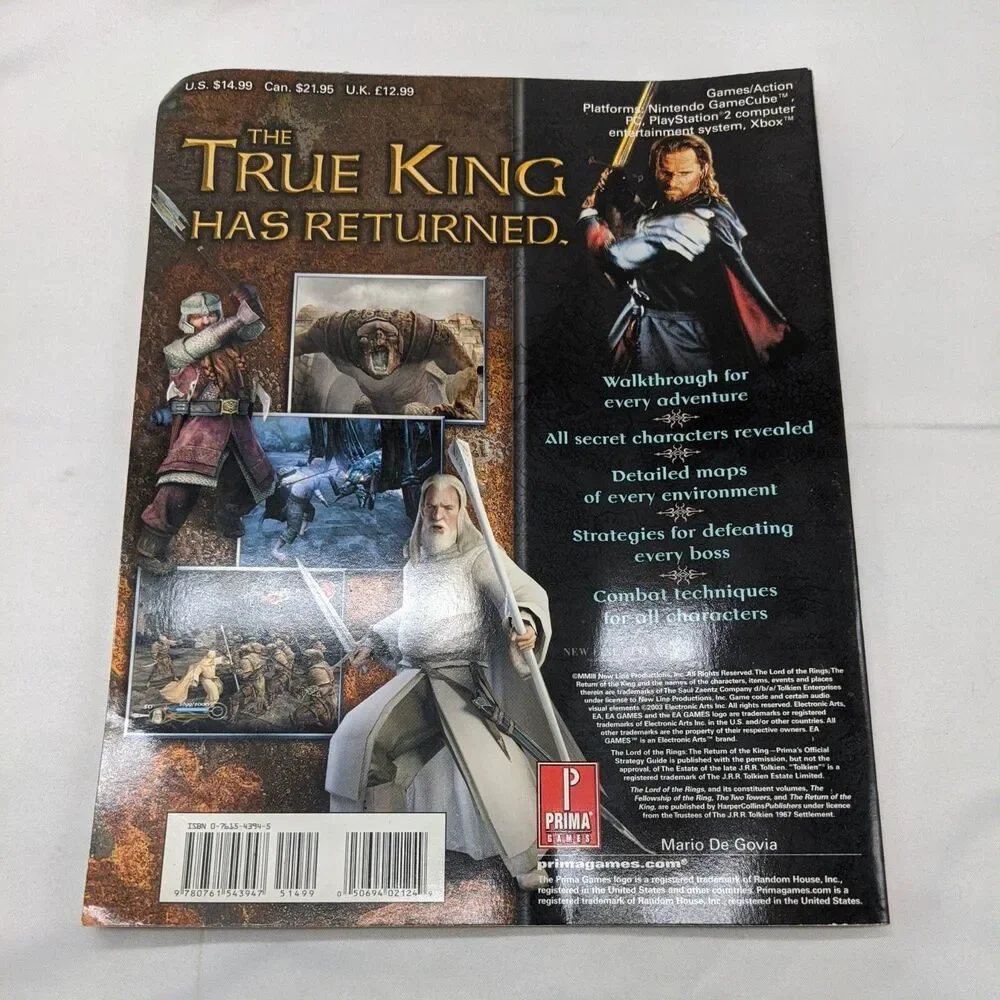 The Lord Of The Rings The Return Of The King Primas Official Strategy Guide Book